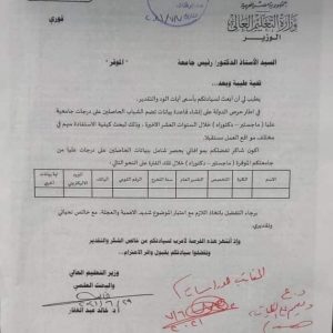حملة الماجستير والدكتوراه 