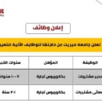 وظائف الجامعات وظائف جامعة ميرت للمؤهلات العليا والدبلومات 2026 